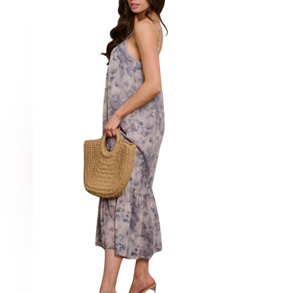 NEW Vibrant Sleeveless Tie Dye Midi Dress for Women - Picture 2 of 2